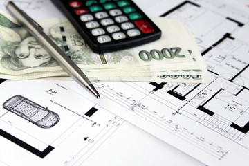 Plans of building, construction project