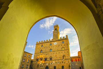 Volterra, medieval palace Palazzo Dei Priori, Pisa state, Tuscan