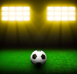 Soccer ball on stadium