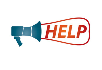 Megaphone with Help text