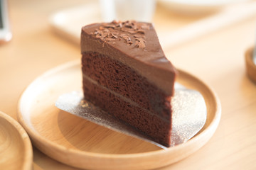 Piece of chocolate cake