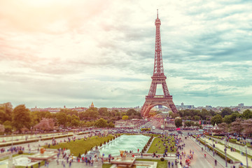 Fototapeta na wymiar Eiffel tower in Paris Europe