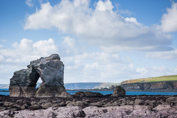 Thurlestone rock at low tide
