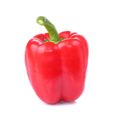 red pepper on white background