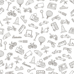 Transport pattern black icons