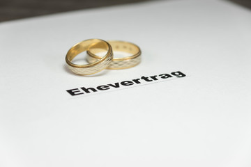 Ein Ehevertrag 