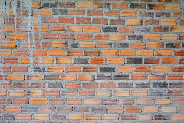 brick wall with cement texture background