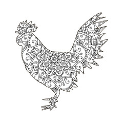 Fototapeta na wymiar Vector illustration of a rooster