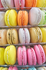 Colorful macaroons closeup