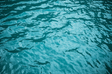 Turquoise blue background of the ocean water