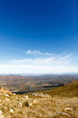Portrait view - Clouds over the Swartberg valley in South Africa