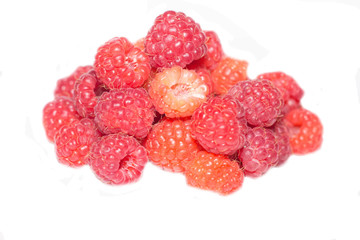 raspberries
ripe
red