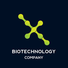 Abstract letter X logo icon vector design.biotechnology molecule atom dna chip symbol.Medicine,science,technology,laboratory,electronics logotype
