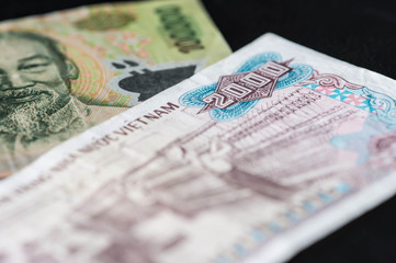 Fototapeta premium Vietnamese banknotes close up