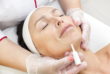 process of massage and facials in beauty salon