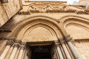 Holy Sepulchre Cathedral at sunset, Jerusalem