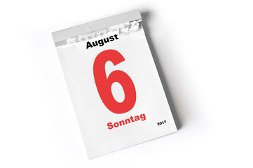 6. August 2017