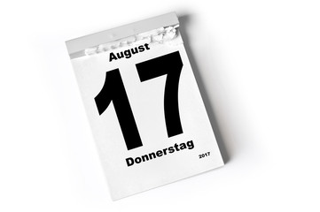 17. August 2017