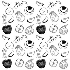 Hand drawn apple vector illustration