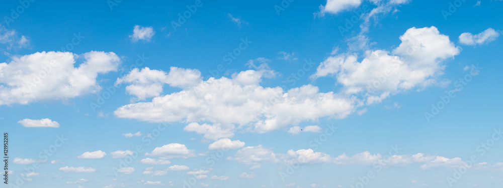 Wall mural blue sky with cloud closeup