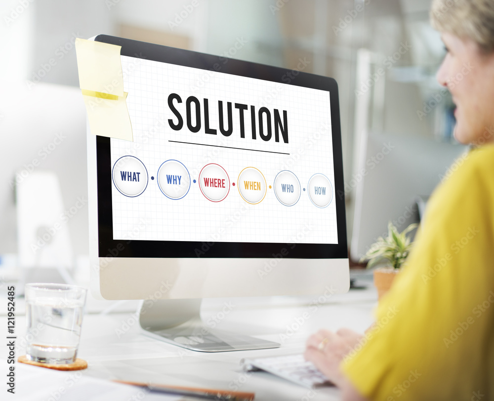 Poster solution problem solving share ideas concept