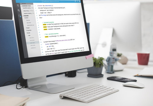 Php Programming Html Coding Cyberspace Concept