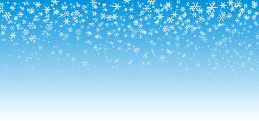 Winter background with falling snow, vector illustration