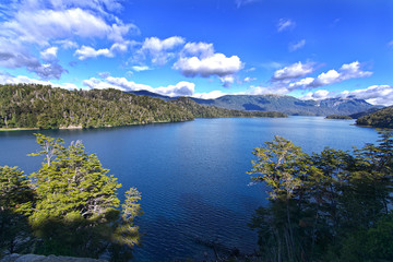 Fototapeta premium cristal clear, mountain lake in patagonia argentina