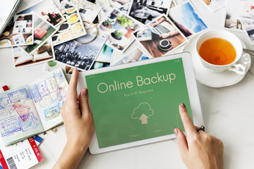 Online Backup Cloud Storage Data Concept