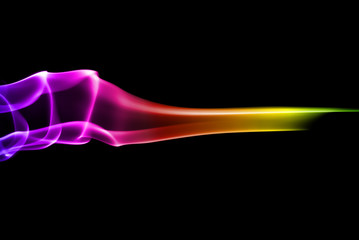 Colored smoke on dark