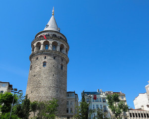 Fototapeta na wymiar Galata Tower taken in Istanbul, Turkey