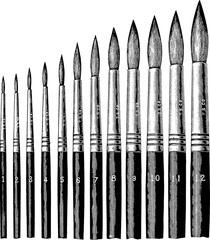 Obraz premium Vintage image brush