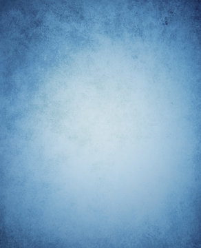 blue background paper illustration with vintage texture border and white center. blue website background.