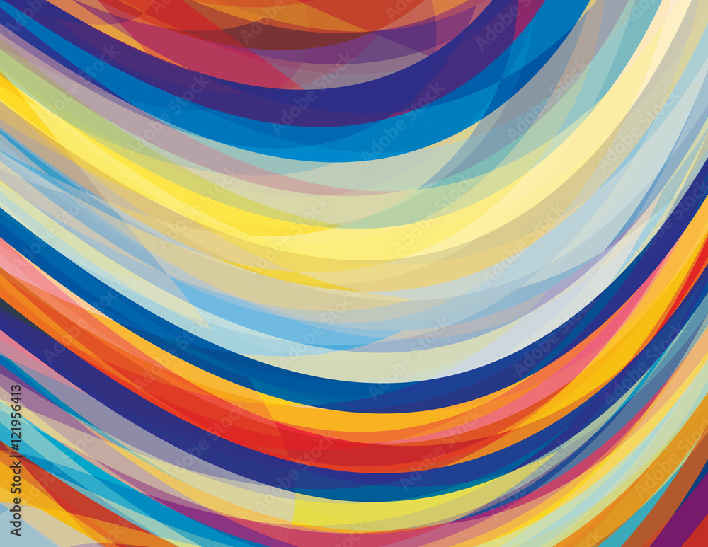 Poster artistic design background with swirl stripes. vector graphic pattern. cmyk colors