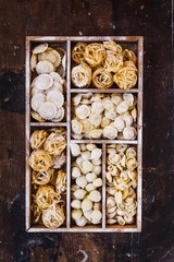 Collage of italian stuffed pasta.