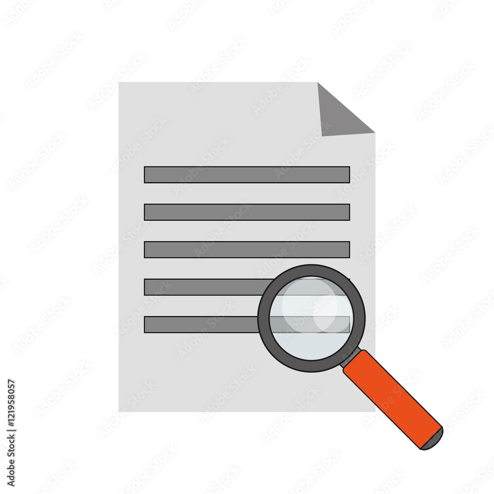 Poster flat design paper document and computer icon vector illustration
