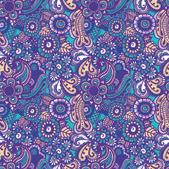Paisley seamless colorful pattern