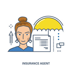 Concept of insurance agent.