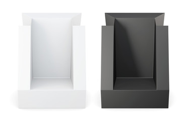 Set packaging cardboard box. 3d rendering