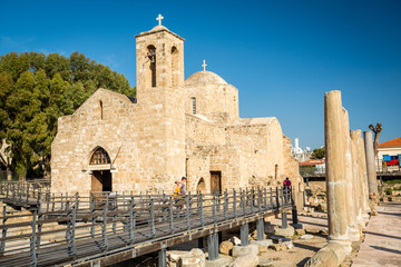 Fototapeta premium Ayia Kyriaki Chrysopolitissa church in Paphos, Cyprus