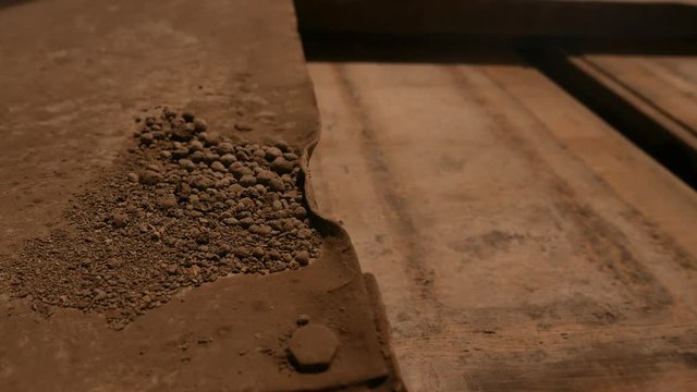 Factory for the production of concrete blocks and paving stones