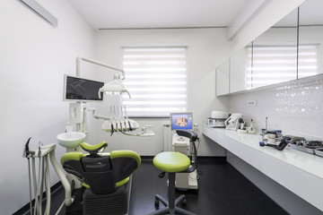 Dental chair and other accessories used by dentists