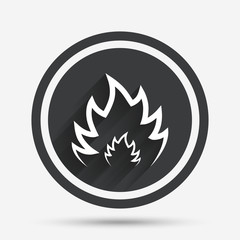 Fire flame sign icon. Heat symbol.