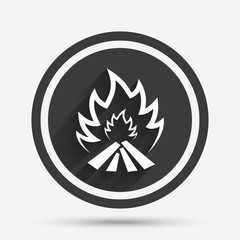 Fire flame sign icon. Heat symbol.