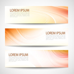 Abstract header orange wave white vector design