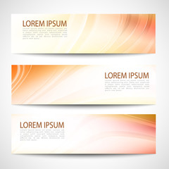 Abstract header orange wave white vector design