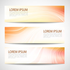 Abstract header orange wave white vector design