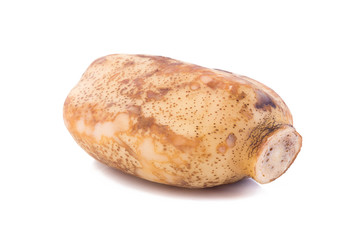 Lotus root on white background