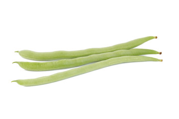 sweet fresh green peas isolated on white background