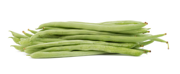 sweet fresh green peas isolated on white background